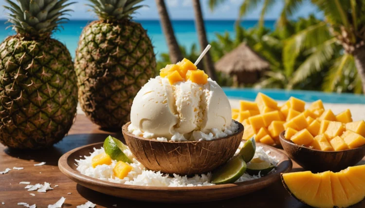 glace au lait de coco